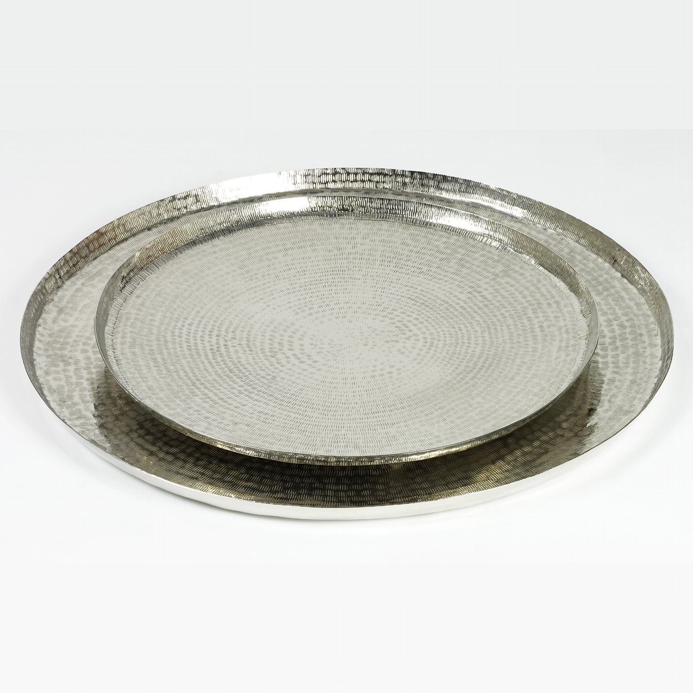 Masirah tray nickel plated hammered D60 H2cm