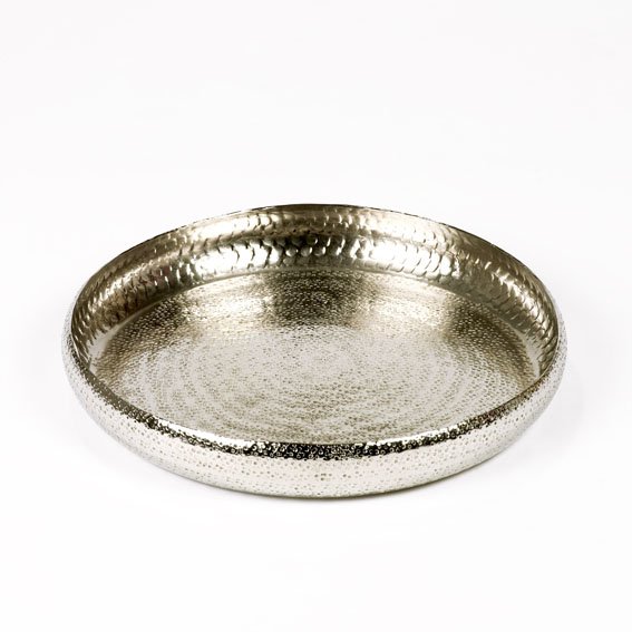 Faro tray/bowl aluminium nickel-plated