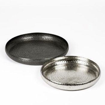 Faro tray/bowl aluminium nickel-plated