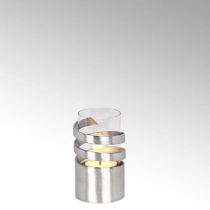 Spiral Windlicht Aluminium mini