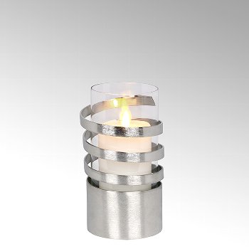 Spiral Windlicht Aluminium klein
