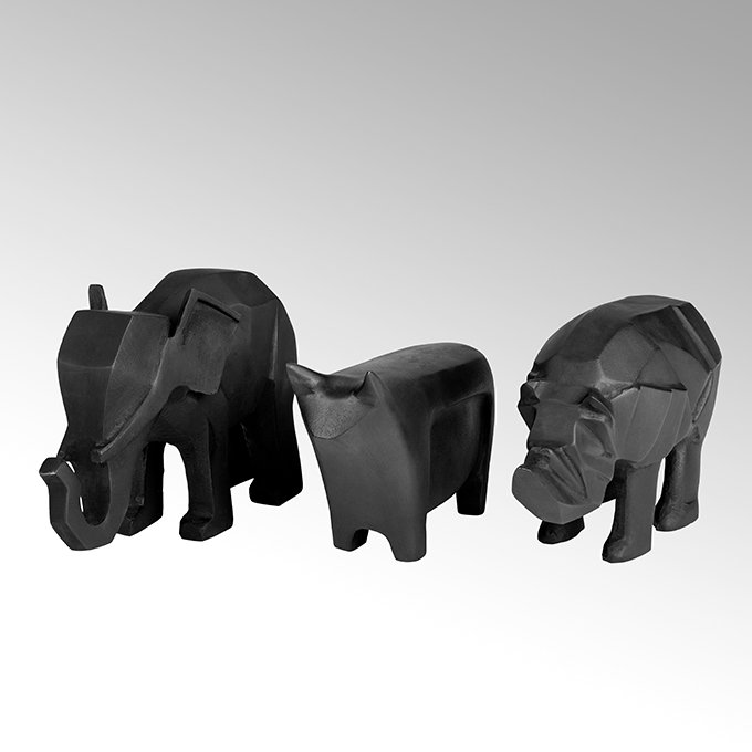 Rhino figure aluminium sandcasted