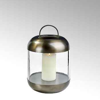 Sala lantern stainless steel with glass insert