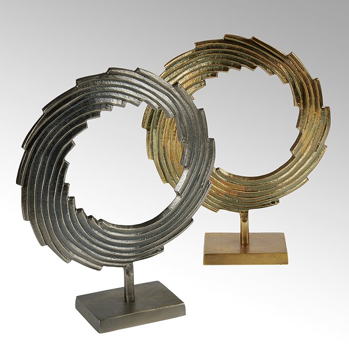 Mulinello decorative object aluminum, bronce