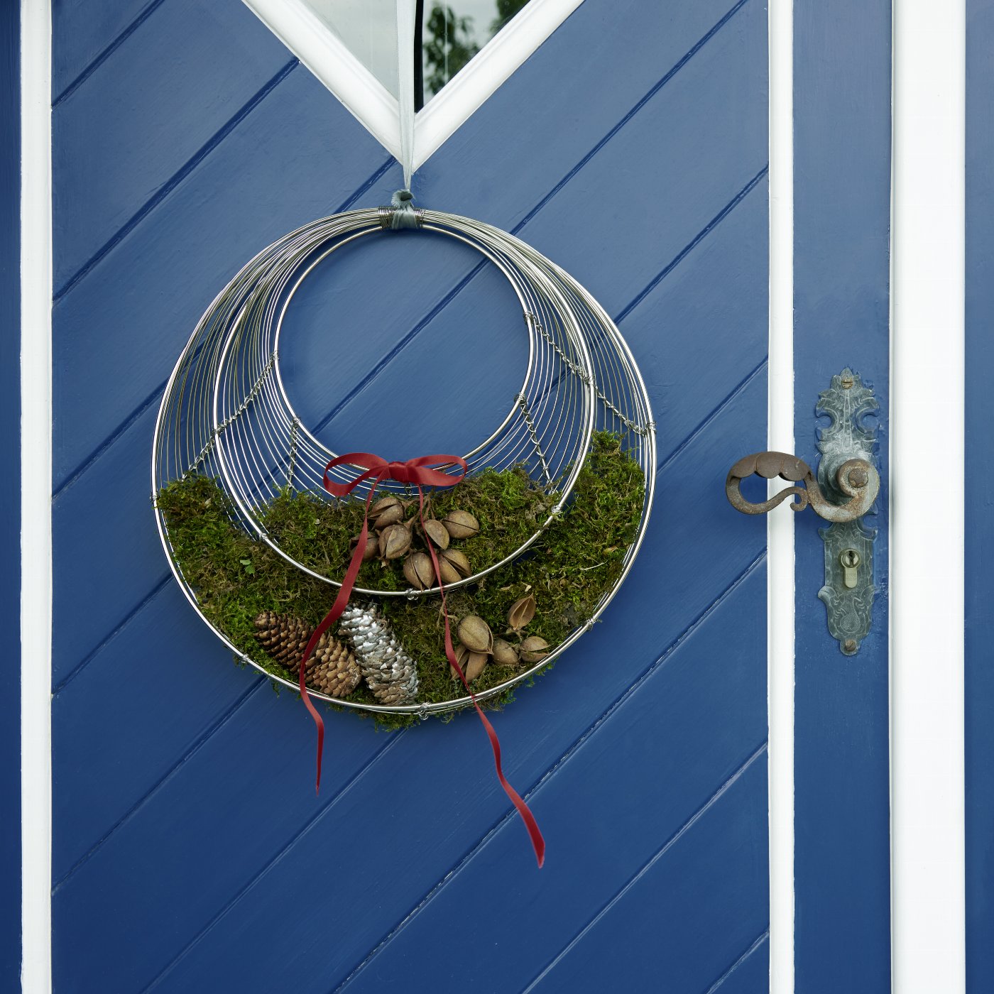 Franzi decorative wreath, nickel, small