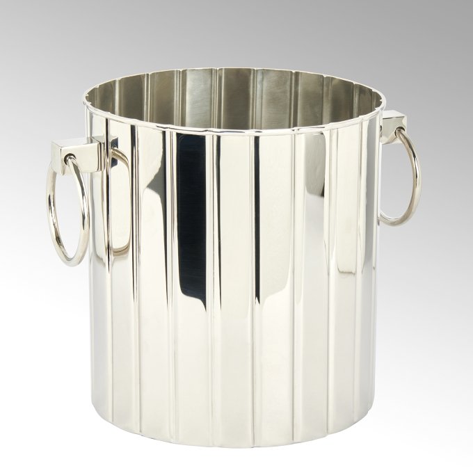 Vendone wine cooler aluminium, nickel, with stripe