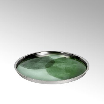 Beara tray, aluminium/glass, round