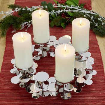 Cloud xmas wreath with 4 candleholders
