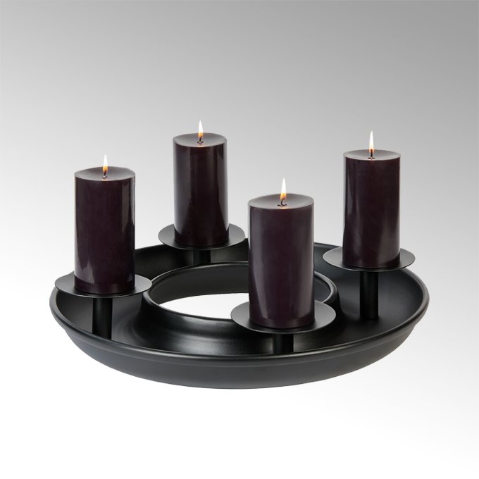 Saturnia table top wreath with 4 candleholders