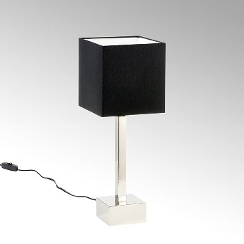 Manhattan table lamp nickel w/shade colour black