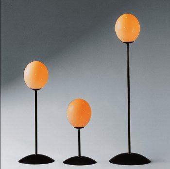Emu table-lamp black/ostrich egg H 75 cm