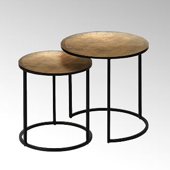 Taku side table set of 2 metal stand aluminium