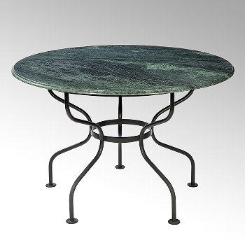 Provence table, top marble green - H76 D 125 cm