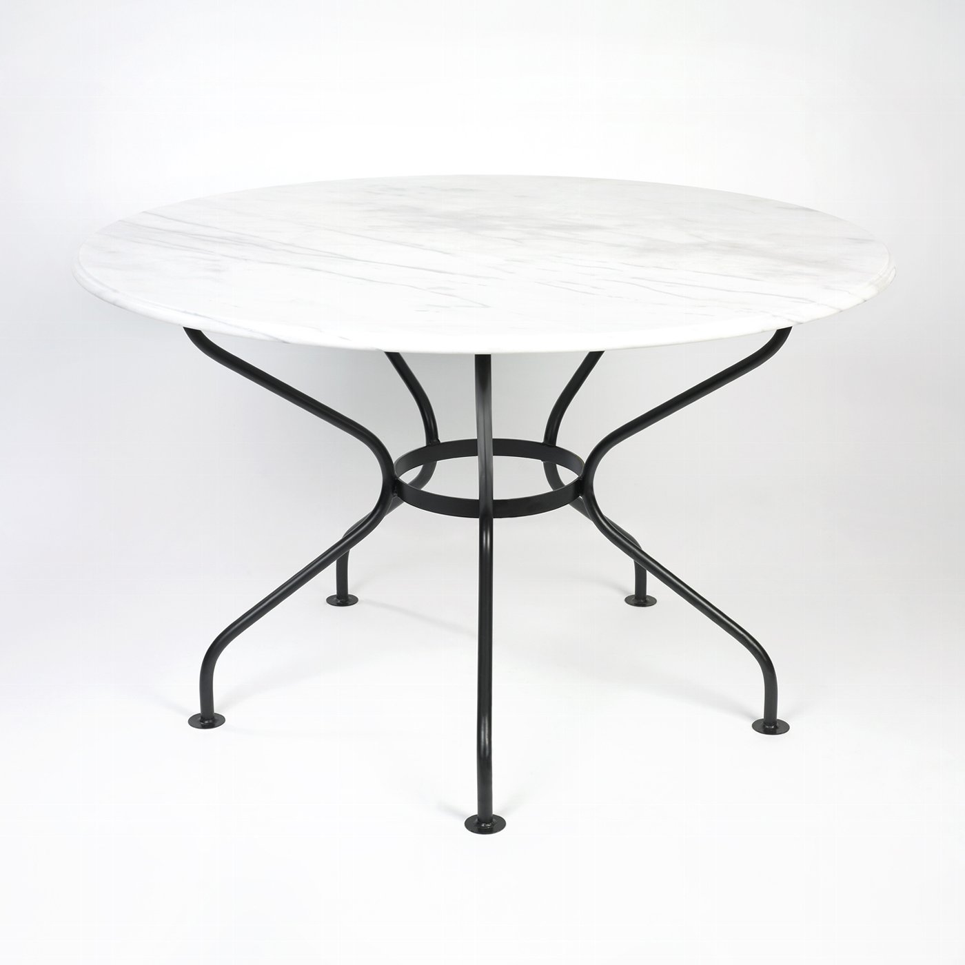 Provence table, top marble white - H76 D 125 cm