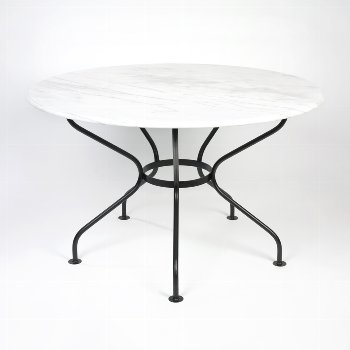 Provence table, top marble white - H76 D 125 cm