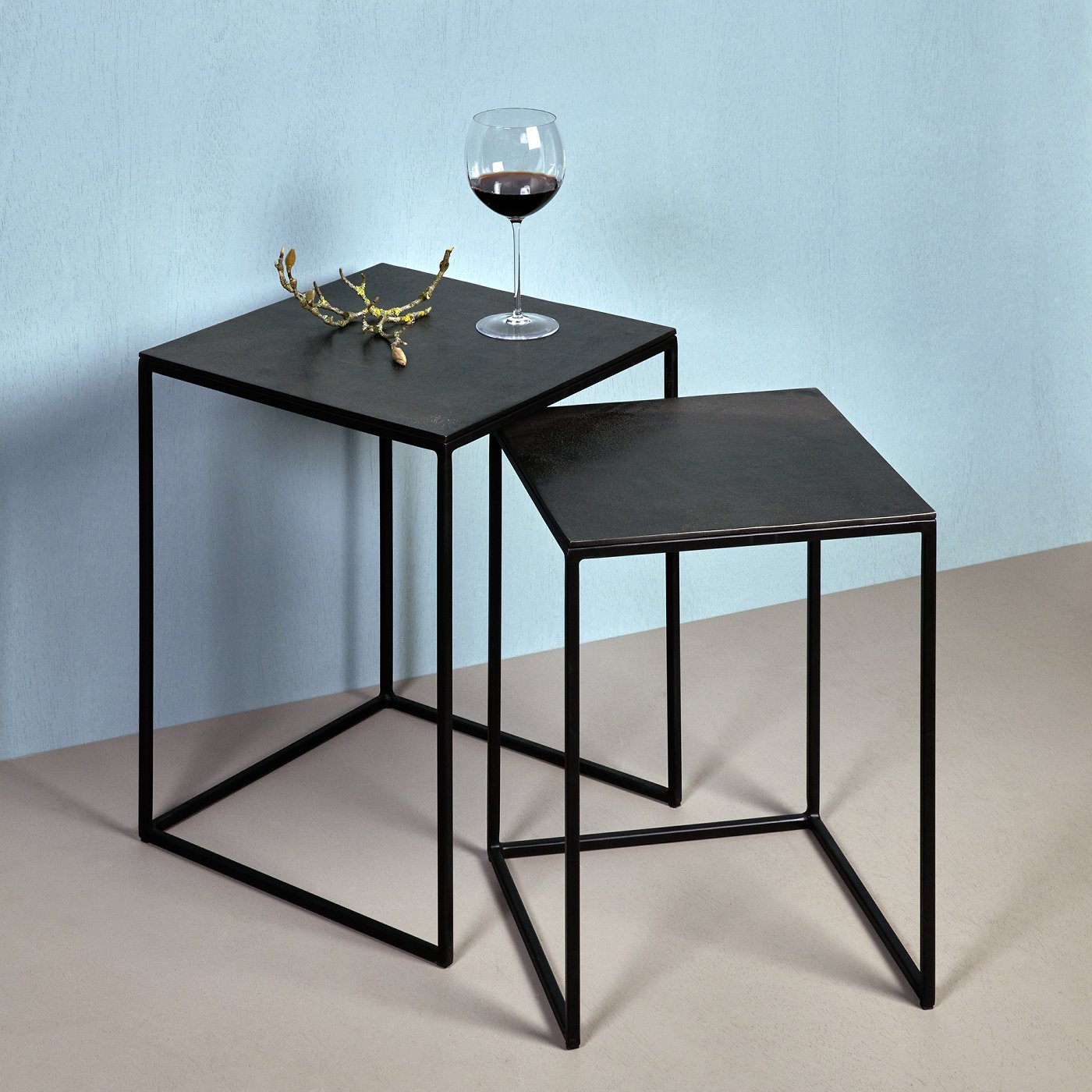 Dado side table set metal stand aluminium