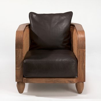 Lobby armchair rattan honey-coloured 71x81x64 cm