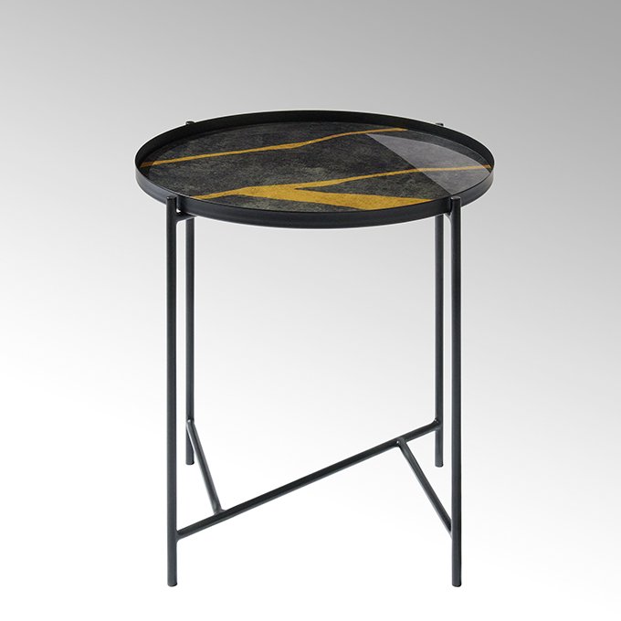 Tabio table round D 46 cm with glass plate