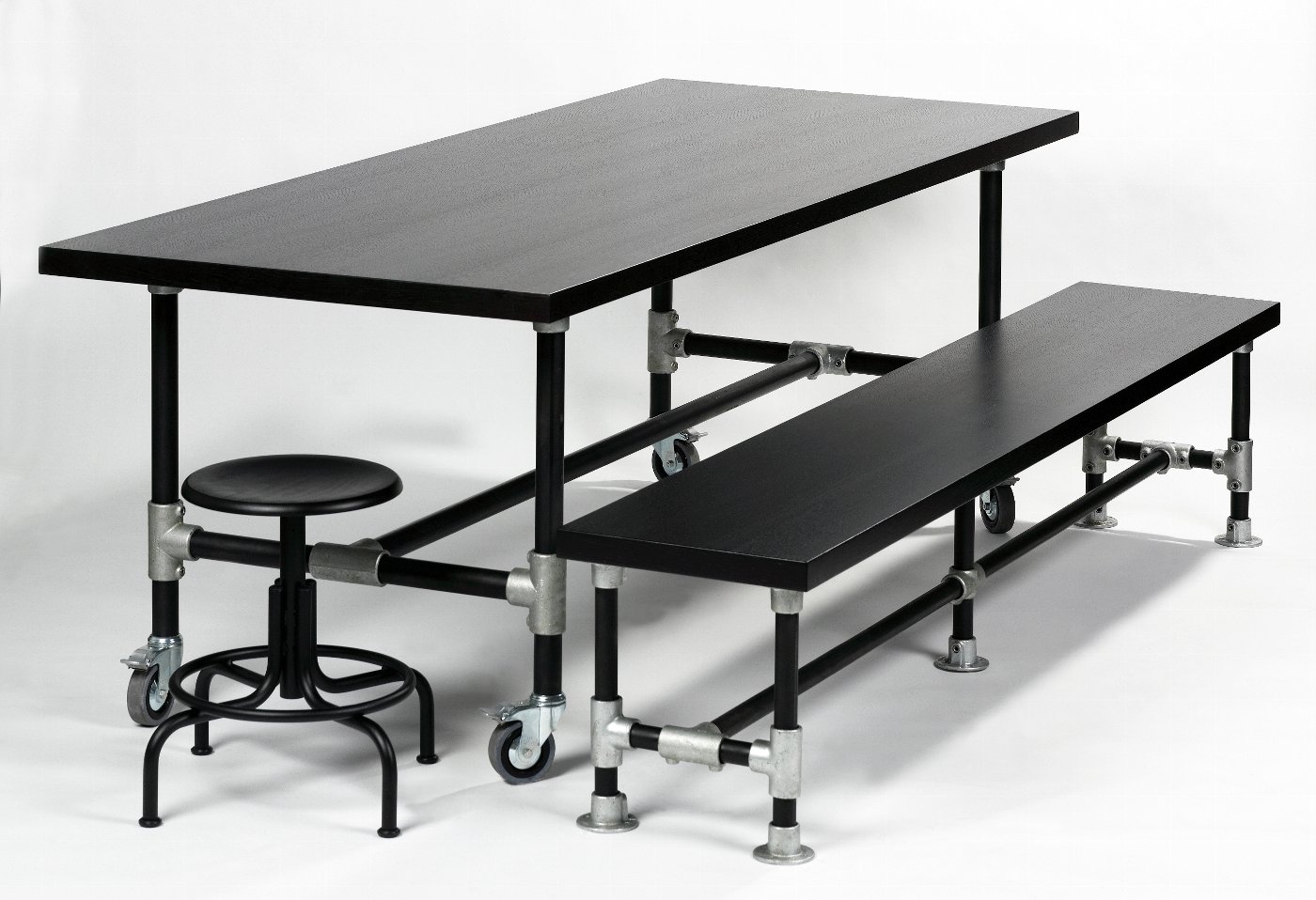 Industrie product carrier table black 22ox9o H74cm