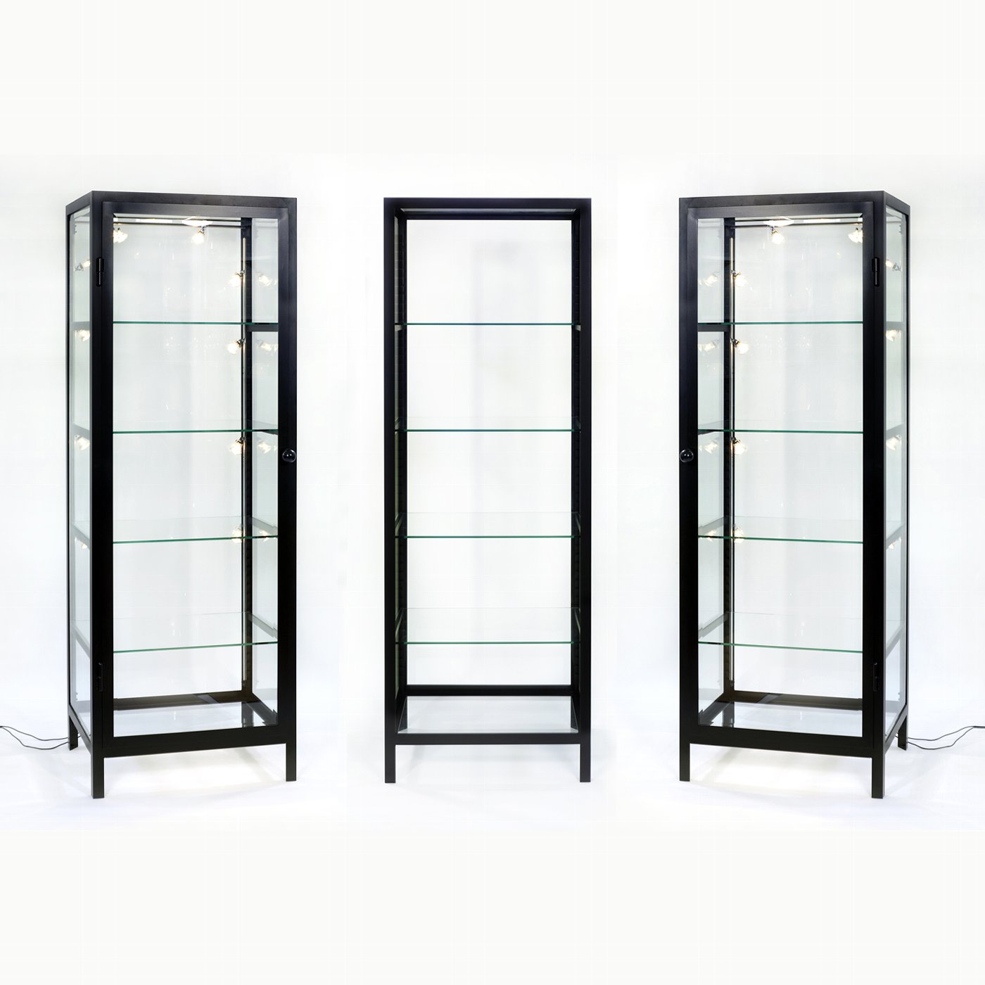 Schneewittchen glass-cabinet iron black 75x55x21o