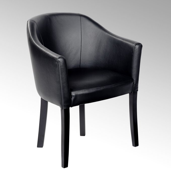 Cento armchair upholstered alder solid black