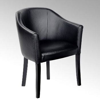 Cento armchair upholstered alder solid black