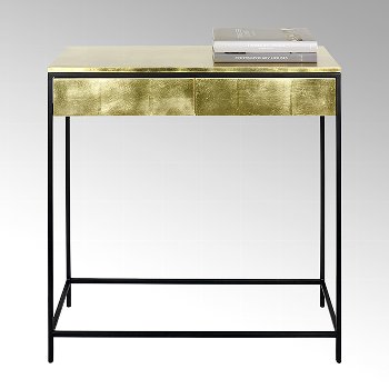 Mena console gold leaf lacquered base