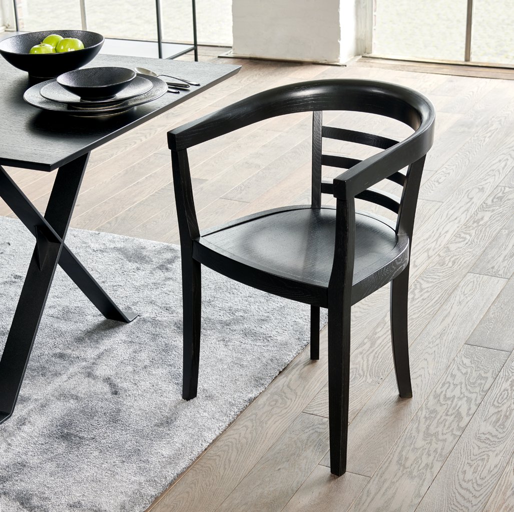 Julius chair oak stained black 53x53x78 cm
