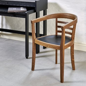 Julius chair - oak walnut-brown stained + lacquere