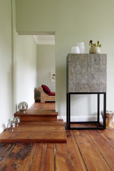 Mingkasa grey-green cabinet with eggshell doors