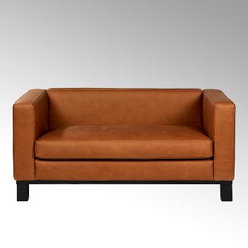 Bella Sofa lang 153 1 Sitzpolster, Füße gebeizt, Weißpolster schwarz rohweiß, Massivholz cm inkl. und Rahmen