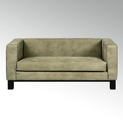 Bella sofa with leather AFRIKA taupe,