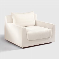 Metropolitan armchair tight cover raw-white
