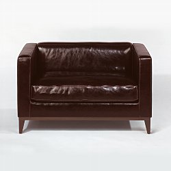 Stanhope sofa leather chocolate 12ox72x7o cm
