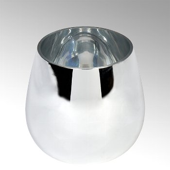 Nalo vase, glass, silvercolour, shiny,H 16 D 16 cm