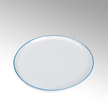 Piana plate white with lightblue rim d 21,5 cm