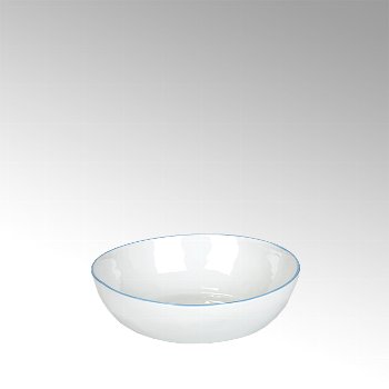 Piana bowl white with lightblue rim,