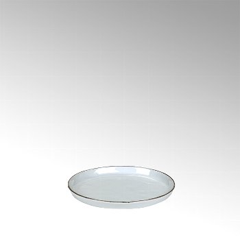 Piana plate white with grey rim d 13,5 cm