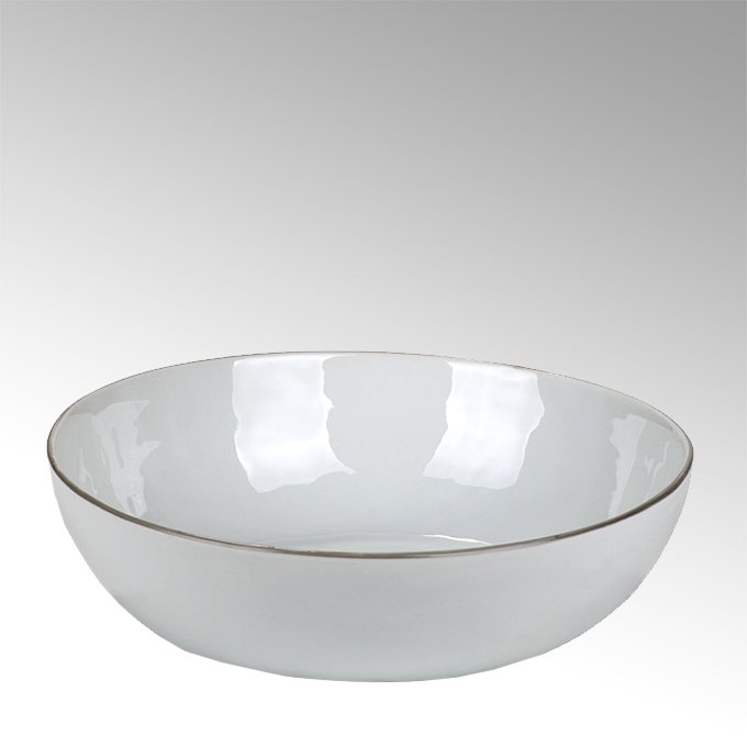 Piana bowl white with grey rim,