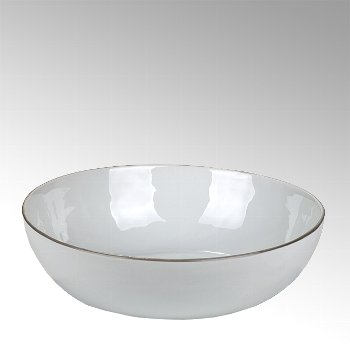 Piana bowl white with grey rim,
