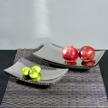 June tray, rectangular, small, stainless steel