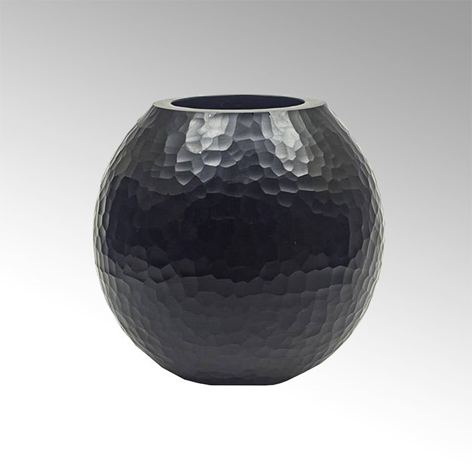 Borro glass vase black, H 23 cm