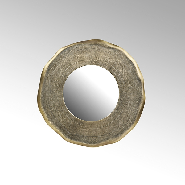 Siddharta Spiegel klein Aluminium bronze rund D60,5 cm Spiegel D31 cm