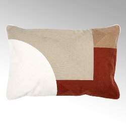Moholy cushion, rust/ivory/camel,