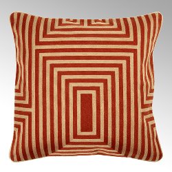 Vasarely cushion, rust/nude,