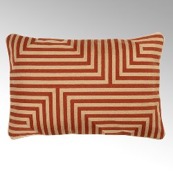 Vasarely cushion, rust/nude,