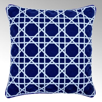 Victor cushion, indigo,