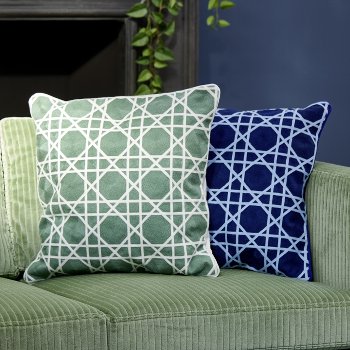 Victor cushion, indigo,