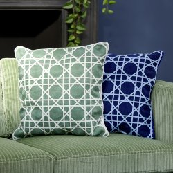 Victor cushion, indigo,