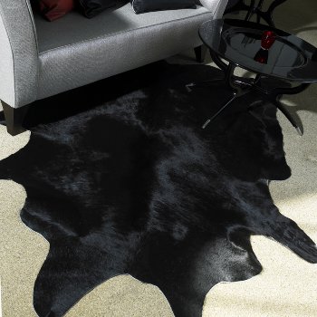 Pampa rug steer hide black approx. 4 qm